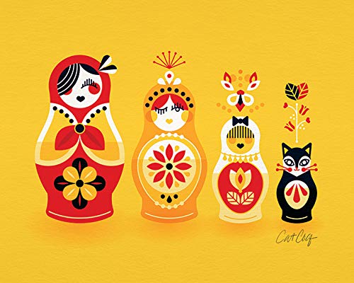 Toile imprimée de qualité supérieure Russian Dolls format 40x50