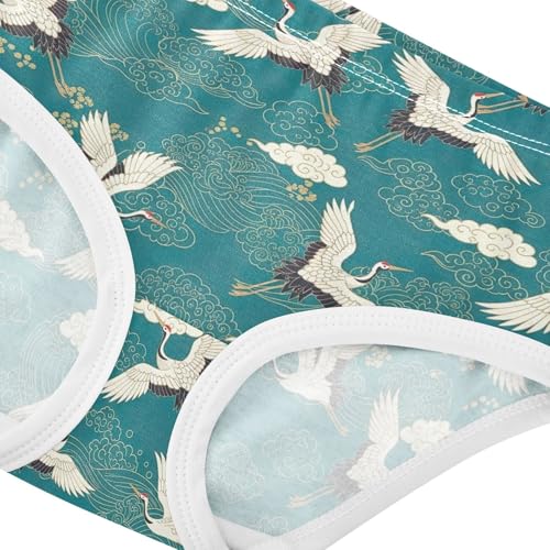 Joisal Chic Cranes Waves Clouds Girl Panties Cute Toddlers Underwear Floral Cotton Designer Kids Undies Briefs 2t4