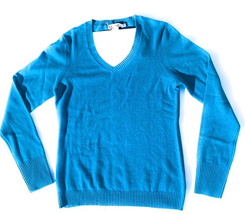 Enzo Mantovani Men's Essential V-Neck Sweater 100% Pure Cashmere Classic Long Sleeve Pullover