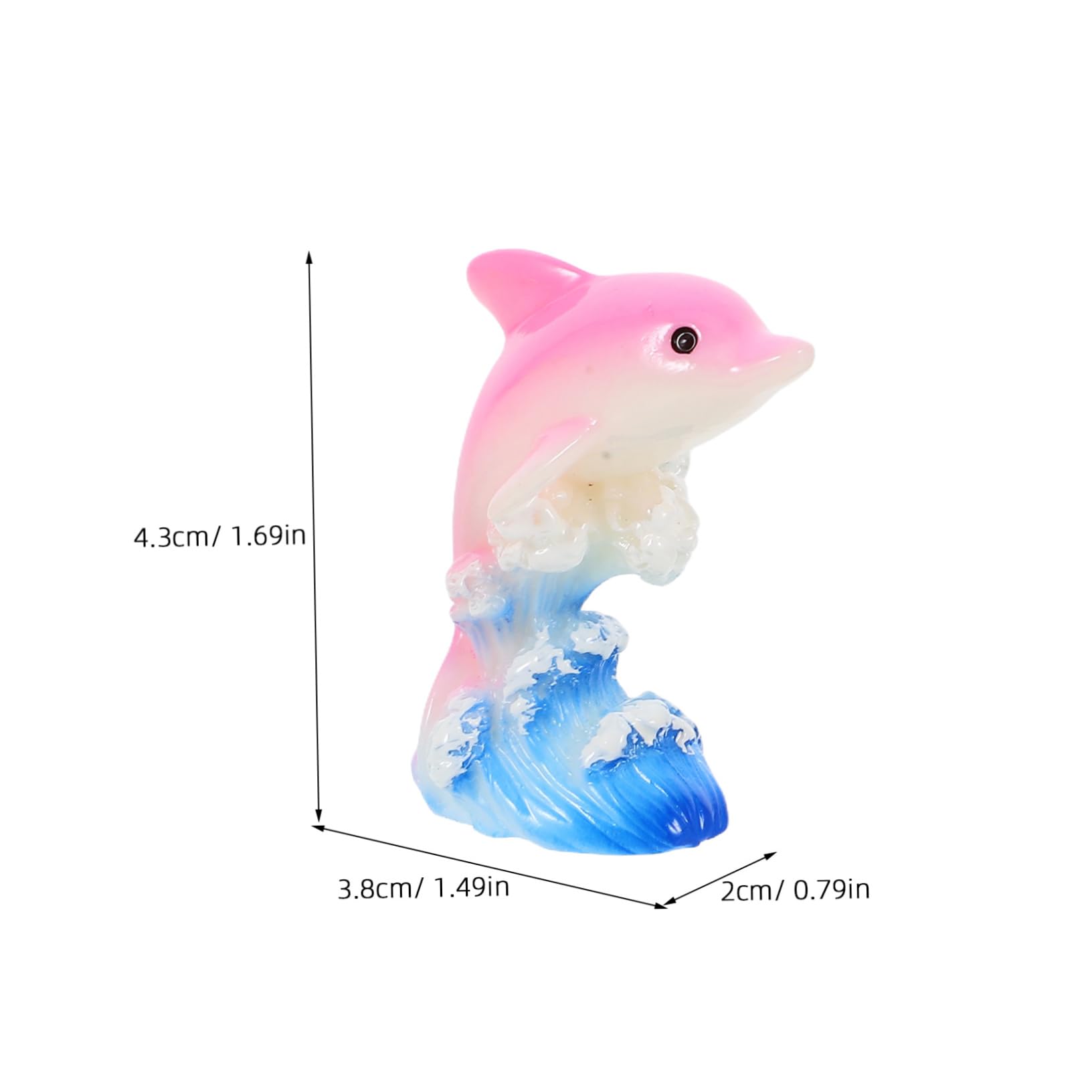 TOYANDONA 7-teiliges Delfin Figuren Set - Bunte Resin Miniaturen