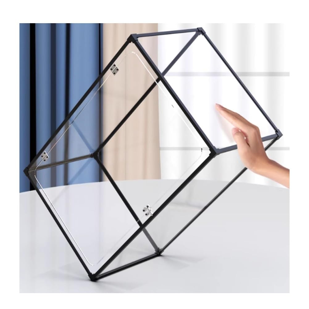 Vitrina Acrílico Transparente, Soporte Exhibición Vertical Ensamblable con Cerraduras Puerta Metal, Vitrina Protectora Apilable para Modelos Figuras Automóviles | Montaje de vitrina expositora vertical puerta cerradura; vitrina protectora apilable figuras
