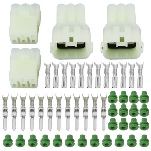 YINETTECH Juego de 2 Conectores Eléctricos Impermeables de 6 Vías HM 090 MT Compatible con Suzuki Y Compatible con Yamaha