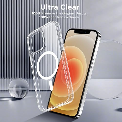 Image of CACOE Magnetic Case for iPhone 12 & iPhone 12 Pro 6.1 inch, Clear
