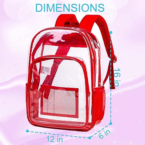 Image of AGSDON Clear Backpack, Heavy Duty Transparent Bookbag, See Through PVC Backpacks for Women Men