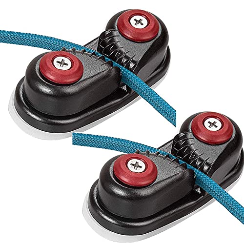 Niciksty 2 Stück Schotklemme mit Gleitlager, Kajak Schotklemme, Aluminium Schotklemme, für Line Größen bis zu 16,5mm, Kajak Yacht Zubehö Cover