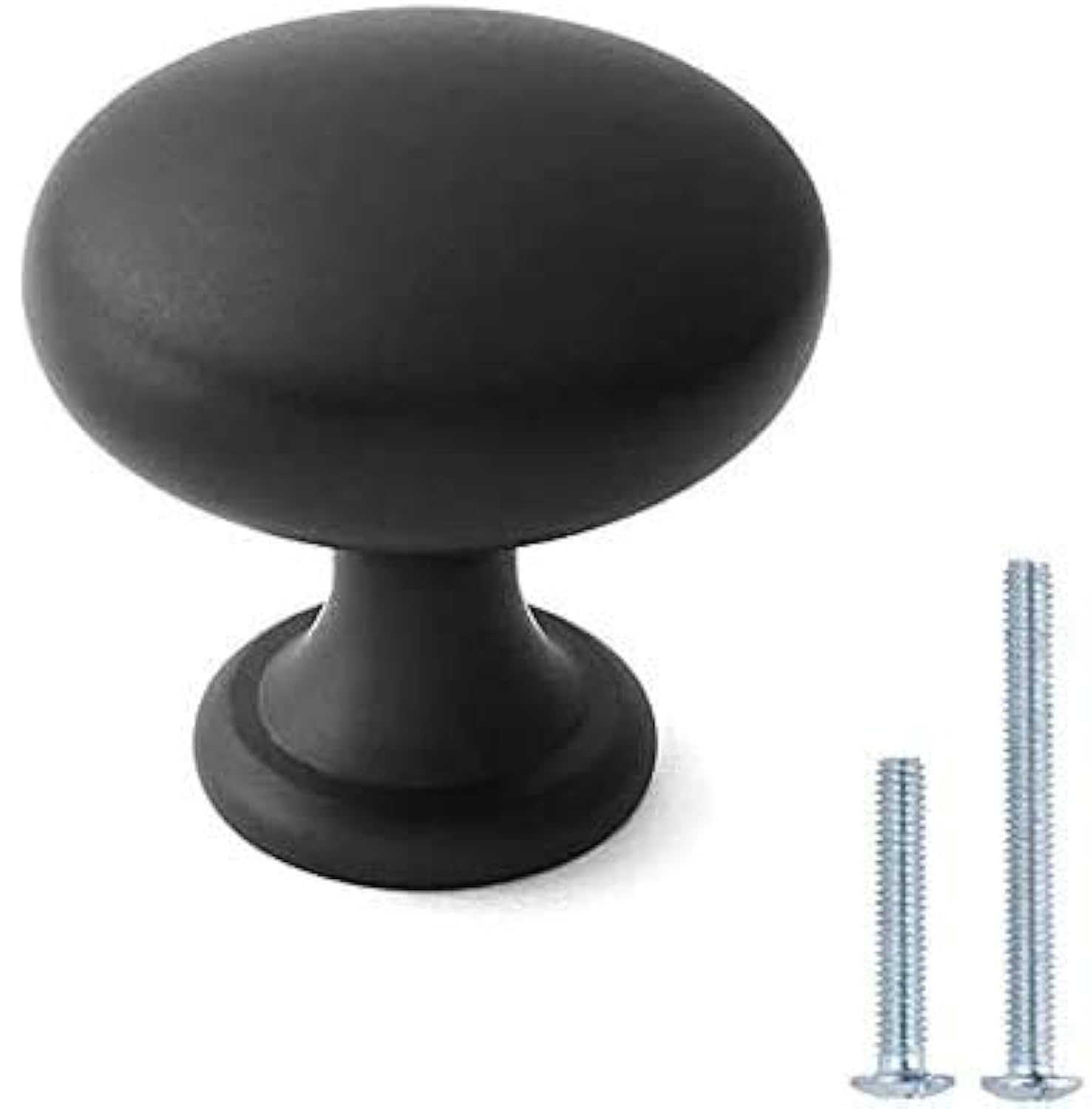 LONTAN 15 Pack Round Cabinet Knobs Black Knobs for Dresser Drawers Metal Drawer Pulls and Knobs Cabinet Hardware Knobs Black Drawer Knobs