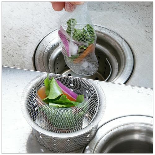 Set de 300 bolsas de malla para colador de fregadero de cocina miniatura 4