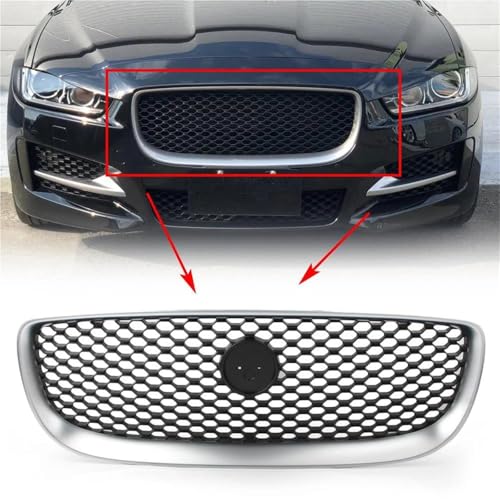 Calandre centrale avant style maille de prestige argent pour Jaguar XE