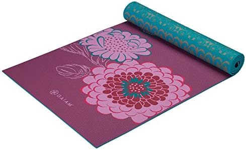 Gaiam Yoga Mat - Premium 6mm Print Reversible Extra Thick Non Slip Exercise & Fitness Mat for All Types of Yoga, Pilates & Floor Workouts (68" x 24" x 6mm Thick)