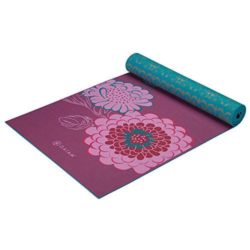 Gaiam Yoga Mat Premium Print Reversible Extra Thick Non Slip Exercise & Fitness