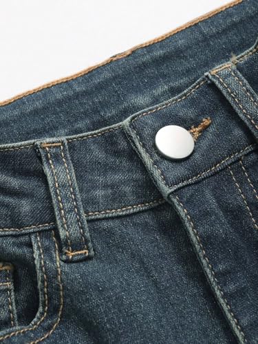 Image of GRECIILOOKS Women High Rise High Waist Jeans Wide Leg Straight Fit Denim | Baggy Cargo Style Casual Pants Daily College Wear