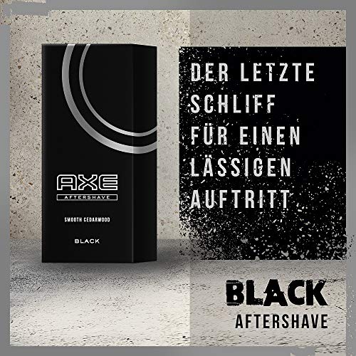 Axe Aftershave Black für gepflegte Haut mit würzig-maskulinem Duft nach Zedernholz und gefrorener Birne 100 ml 1 Stück - Image 6