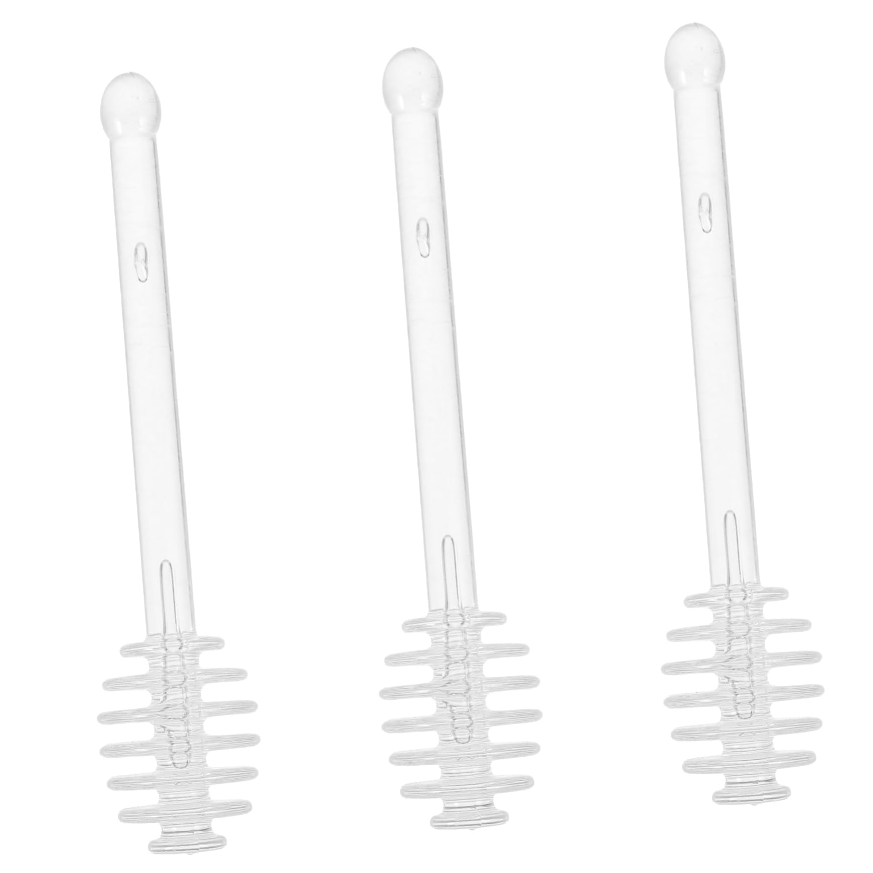 OUNONA Glass Honey Stirrer Sticks 3pcs Stick Jam Easy to Use Clean Great Housewarming Random Style