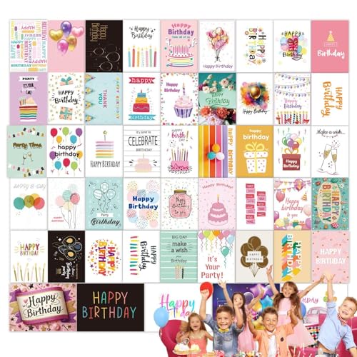 Cartes de vœux d'anniversaire créatives avec enveloppes : assortiment varié de bénédictions
