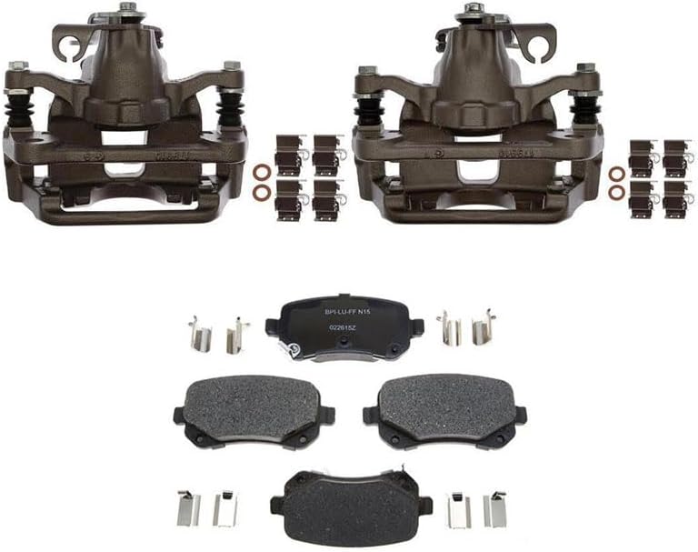 (4x) Rear Automotive Replacement Brake Calipers With Pads Left and Right for Chrysler Town & Country 2012