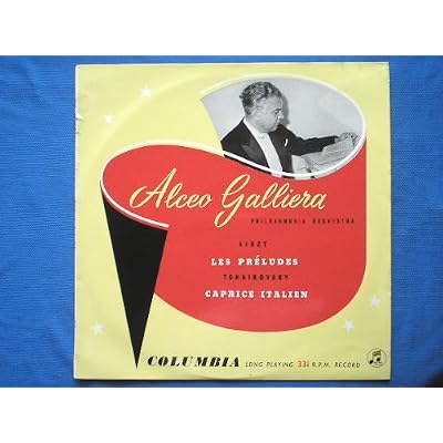 Galliera, Alceo Liszt Tchaikovsky LP Columbia 33SX1013 EX/VG 1950s Philharmonia Orchestra