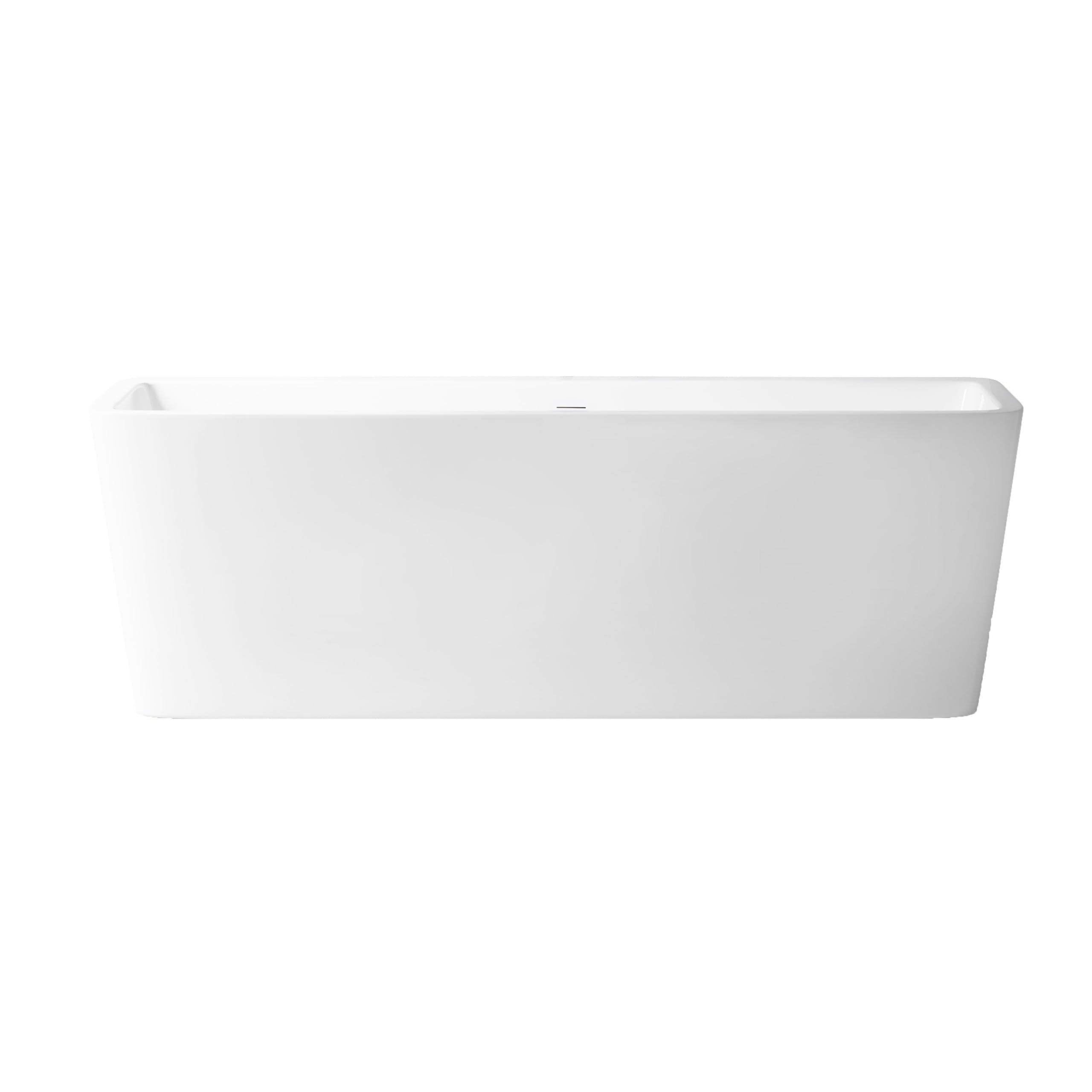 Vasca da bagno autoportante in acrilico, bianca, 170 x 80 x 58 cm, moderna, 47 kg, 260 litri