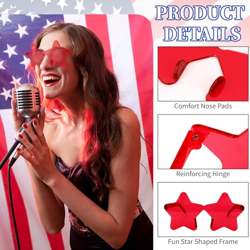 12 Pairs Star Sunglasses Bulk Rimless Star Shaped Sunglasses Funny Party Glasses Party Favors Photo Booth Props3
