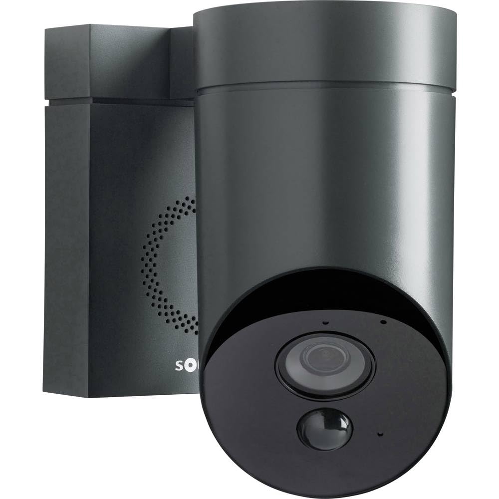 Somfy 2401563A Outdoor HD Camera for Home Security Systems - Smart Device with Integrated App and Simple Installation, Anthracite Grey [Energy Class A]