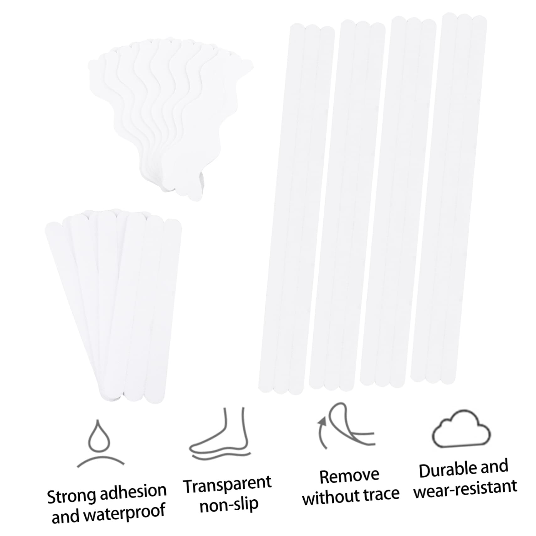 Uonlytech 144piezas Pegatinas Antideslizantes para Baño Adhesivos De Seguridad para Escaleras y Ducha Protección Antideslizante para Superficies Lisas Fácil Instalación para Baños y