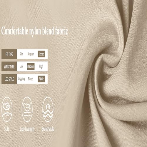 Womens Linen Pants Casual Palazzo Pant Flowy Long Pants Loose Wide Leg Pant Summer Beach Linen Trousers with Pockets4