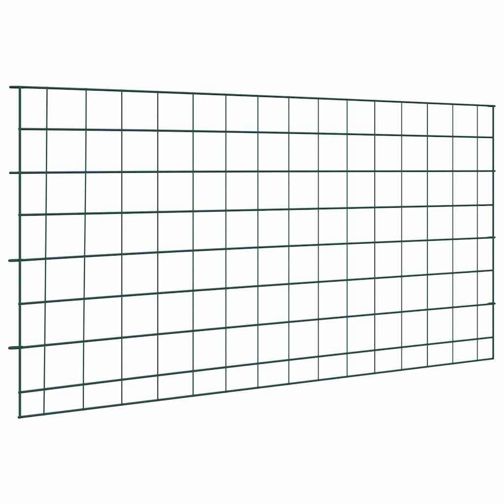 Set di 5 recinzioni per stagno, verde, 100 x 50 cm, in acciaio resistente alle intemperie, design moderno, durevole e stabile, per giardino, terrazza e balcone, per una bella delimitazione
