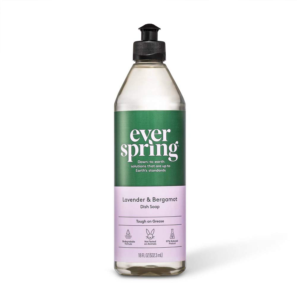 Lavender Bergamot Liquid Dish Soap - 18 fl oz - Everspring