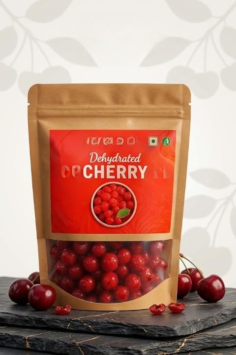 Dried Red cherry 100gm | Dehydrated Dry Fruit, Rich in Calcium, Vitamin K, Protein, Antioxidants, Without Sugar 100% Natural.