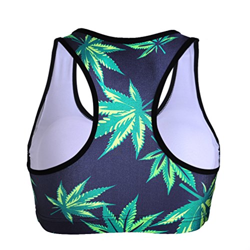 Image of Sister Amy Women's Aerobics Gym Dance Yoga Vest Printed Sports Bra Top Vest