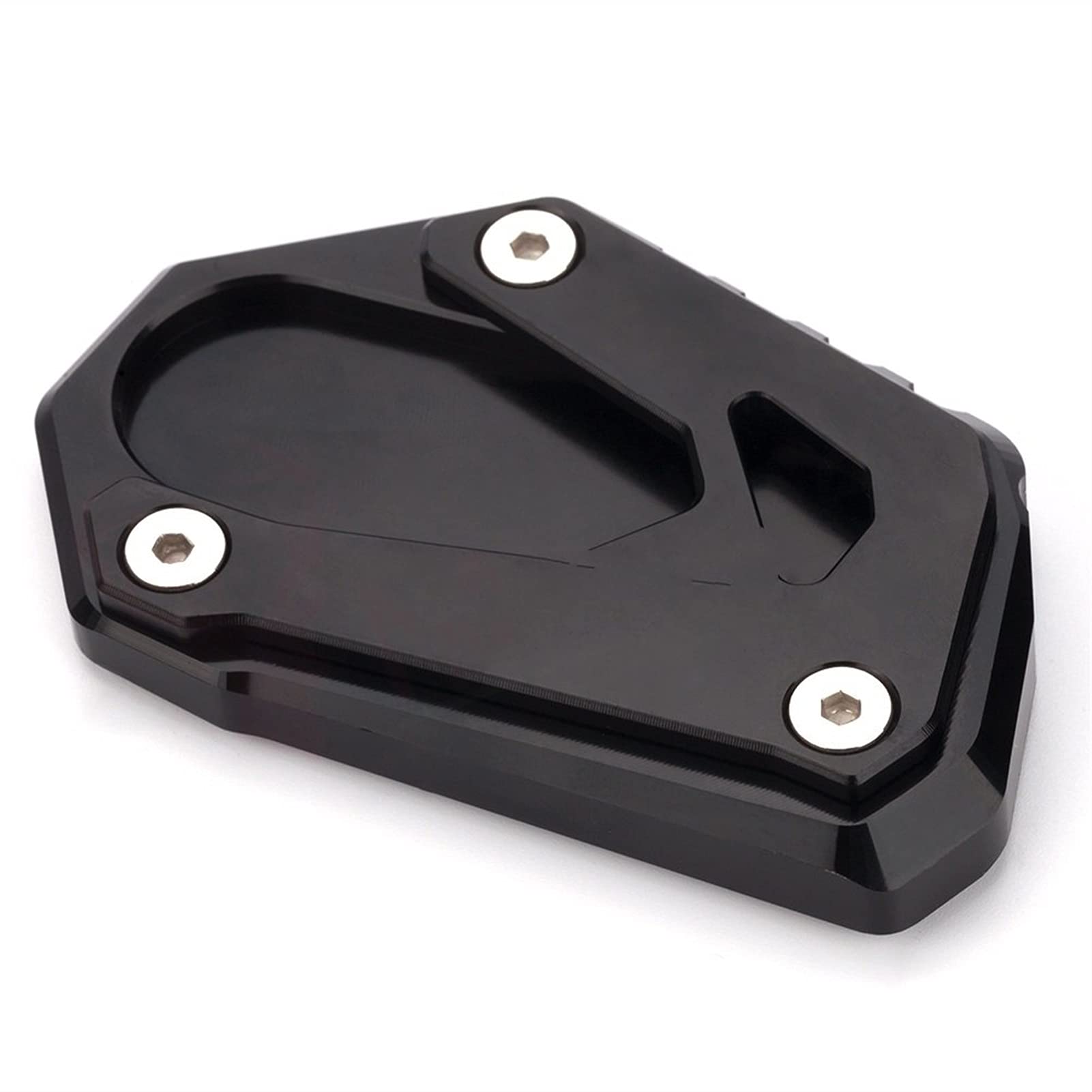 YKSM Moto Cavalletto Piastra di Estensione del Piede Cavalletto Laterale Ingrandire Pad per Suzuki GSXS 1000/F/S GSX S GSX-S 1000 1000F 1000S-2021 (Color : N Logo Black