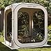 EAST OAK Pop Up Zelt 2-3 Personen, Pavillon für Camping, Garten, Terrasse, Wurfzelt, Familienzelt Stehhöhe, Stoffe Wasserdicht, UPF 50+ UV Schutz, 360° Belüftung, Anti Moskito, mit Tragetasche, Beige