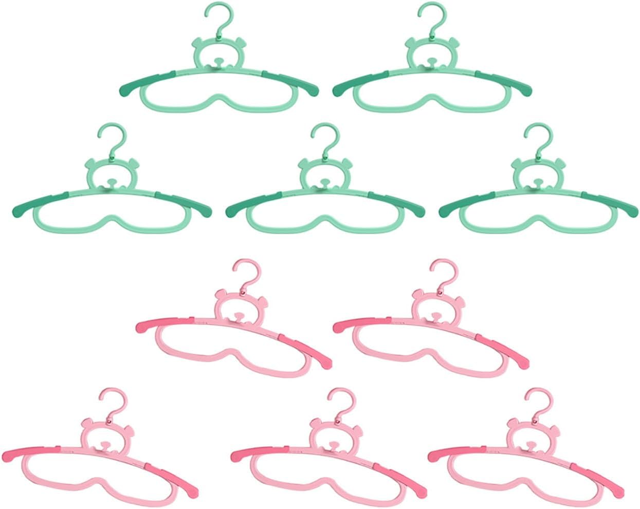 Adjustable Plastic ’s Hangers Set, 5pcs Clothes Drying Rack with Extendable Design, Closet Organizer for Boys and Clothing Storage