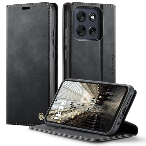 owlhold Coque Motorola Moto G56 Housse [Blocage du Signal RFID] Antichoc en Cuir PU Premium Fentes Cartes Etui Pochette de Portefeuille avec Support Case à...