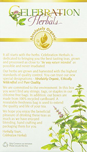 Celebration Herbals Papaya Leaf, Caffeine Free, 1.33 Oz/38G, 24 Tea Bags #TOP2