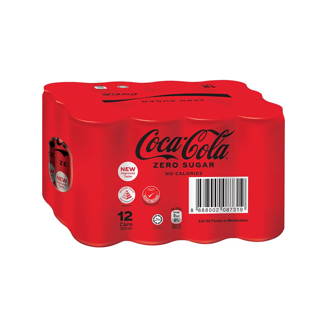 Coca-Cola Zero Sugar, 320ml (Pack of 12)