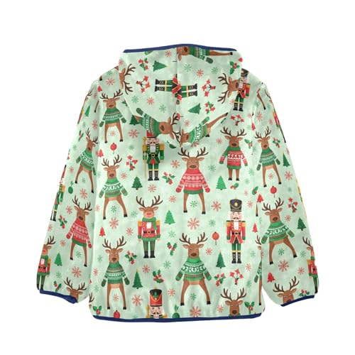 Christmas Nutcracker Green Boys Winter Jacket, Boy Zip up Jacket Comfy for Fall Winter Spring 3T2