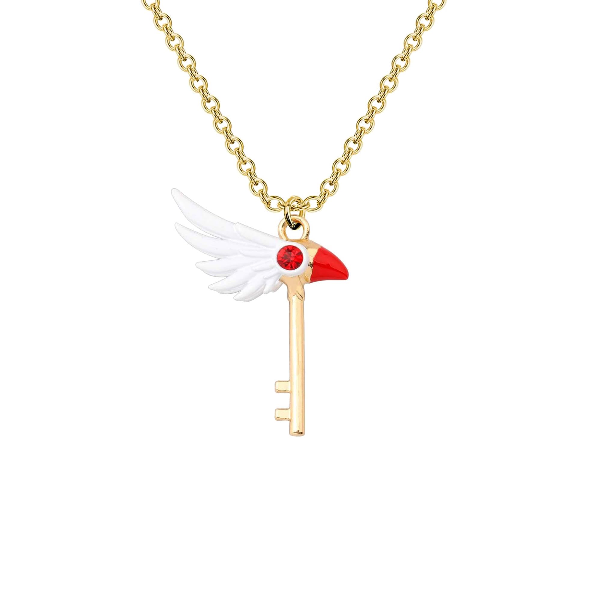 QKEOISUD Anime Jewelry Kinomoto Star Wand Necklace