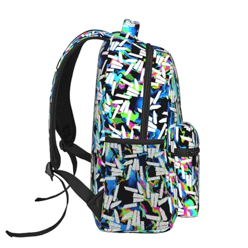 Mochila ligera para senderismo con impresión completa y correas ajustables miniatura 3