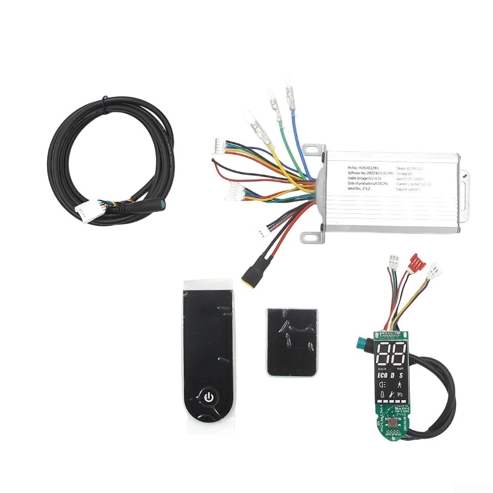36V 350W Controller Armaturenbrett Beschleuniger Ersatz Set für Xiaomi Elektroroller mit Display und Verkabelungsset (7-teiliges Set)
