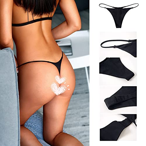 KOEMCY-5-Piezas-Tangas-para-Mujer-Sin-Costura-Tanga-G-String-Thong-Sexy-T-Back-Bragas-Tangas-de-Algodon-Cintura-Baja-Braguitas
