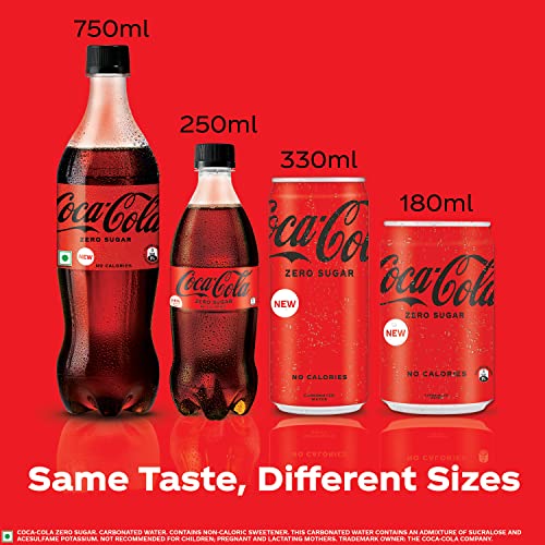 Image of Coca-Cola Zero Sugar, No Calories Soft Drink PET Bottle, 750ml