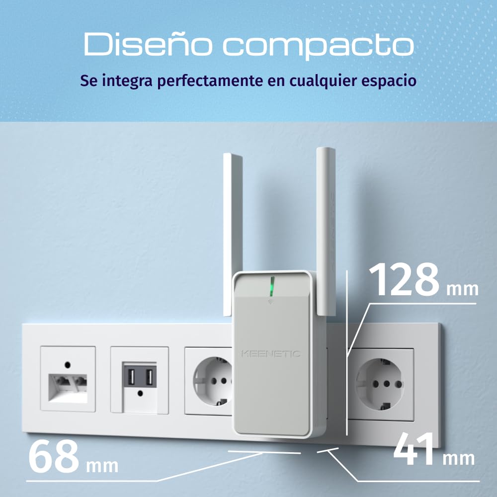 Keenetic Buddy 5 Amplificador de Cobertura Wi-Fi 5 con Malla AC1200 con Puerto Ethernet