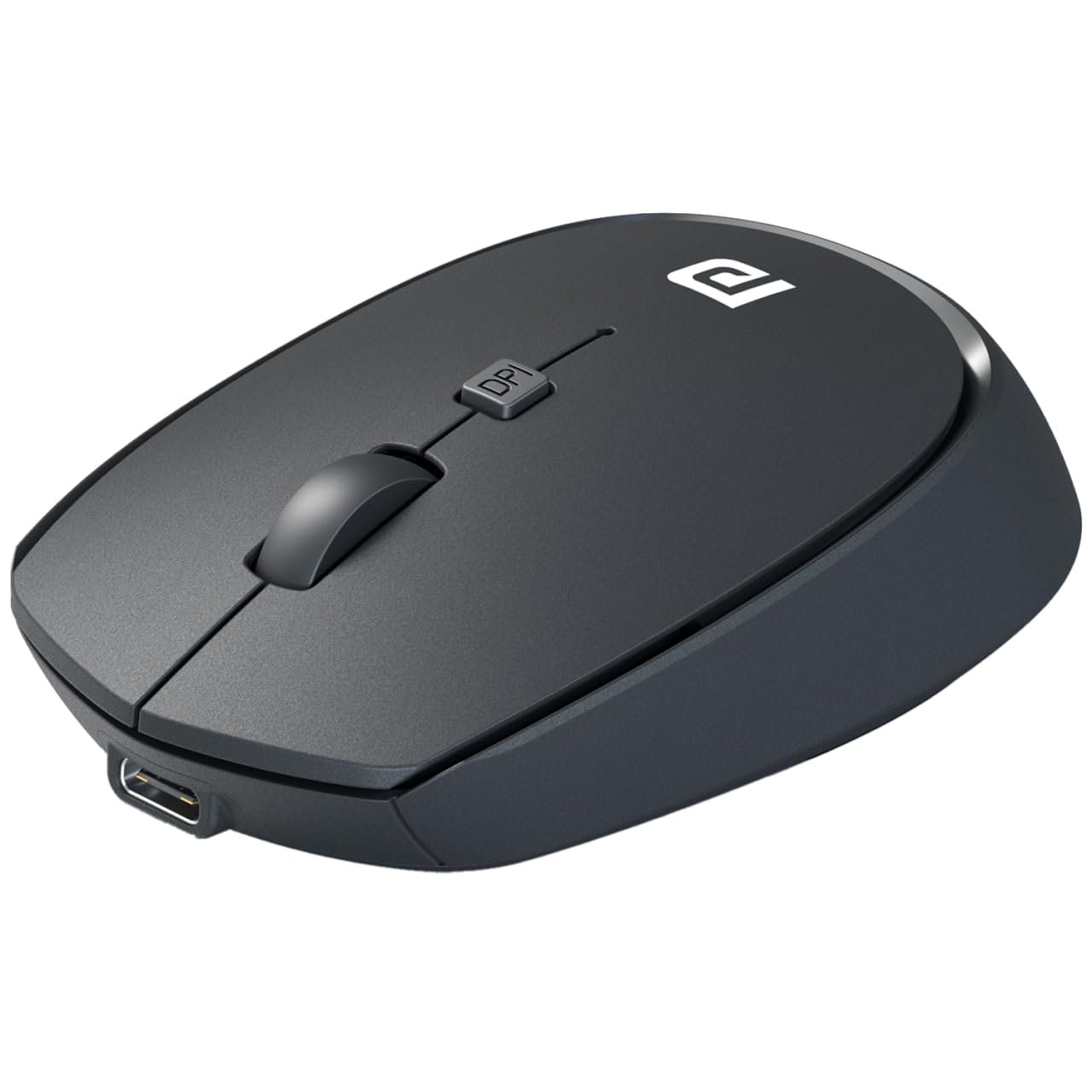 Portronics Toad 23 Pro Wireless Rechargeable Bluetooth Optical Mouse with 2.4GHz, USB Nano Dongle, Optical Orientation, Click Wheel, Adjustable DPI Upto 3200, Type C Rechargeable(Black)