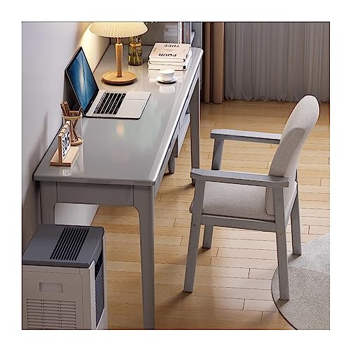 Computer Desks Solid Wood Narrow Desk Pc Table Home Office Desk Pc Table Bedroom Study Table Small Household Writing Desk Office Desks,Grey,120 * 45 * 75cm