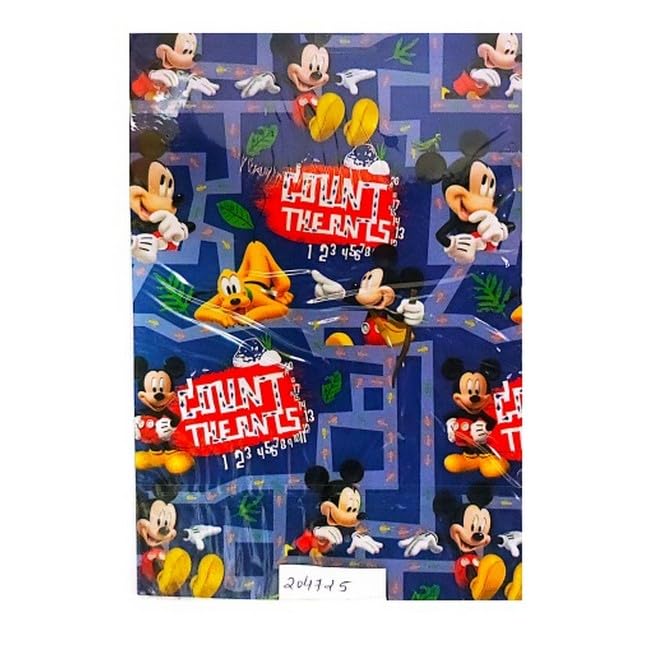 Mickey Mouse Clubhouse - Sets de Hojas de Papel de Regalo Diseño Laberintos (Talla Única) (Azul, Rojo, Amarillo)