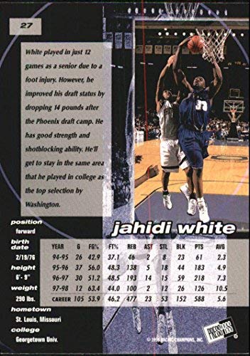 Amazon.com: 1998 Press Pass Double Threat #27 Jahidi White NBA