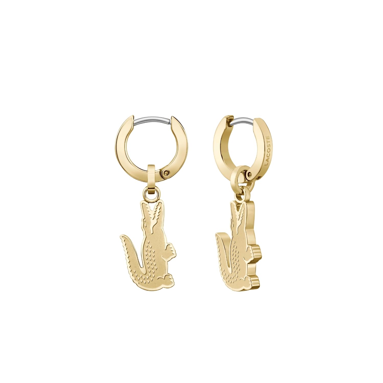 lacoste Arthor Family Ionic Plated Thin Gold Steel Men's Earrings - 2040231-picture-41
