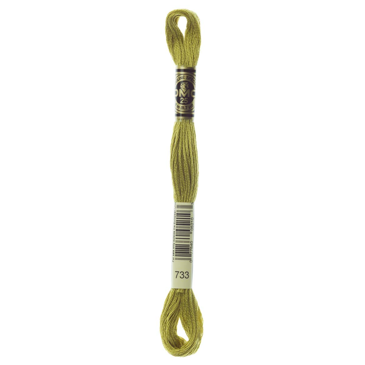 DMC Embroidery Floss Mouline Stranded Cotton Thread for Hand Embroidery and Sewing - Colour No: 733-5 x 8m Skeins — image 1
