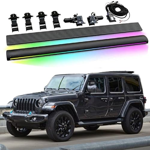 Estribos eléctricos con luces para Jeep Wrangler 2018-2023 miniatura 1