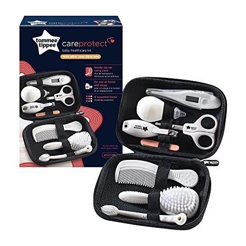 Tommee Tippee Baby-Pflegeset, 9x Essentielle Pflegeartikel für Neugeborene für zu Hause und Unterwegs, abwischbares und wasserdichtes Reiseetui (Design kann variiieren) – Bild 3